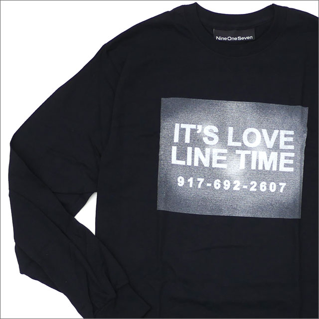 �ڿ��̸������̲��ʡ� 917 �ʥ����󥻥֥� Nine One Seven Love Line Long Sleeve T-Shirt ĹµT����� BLACK 202-000933-131+�ڿ��ʡ�