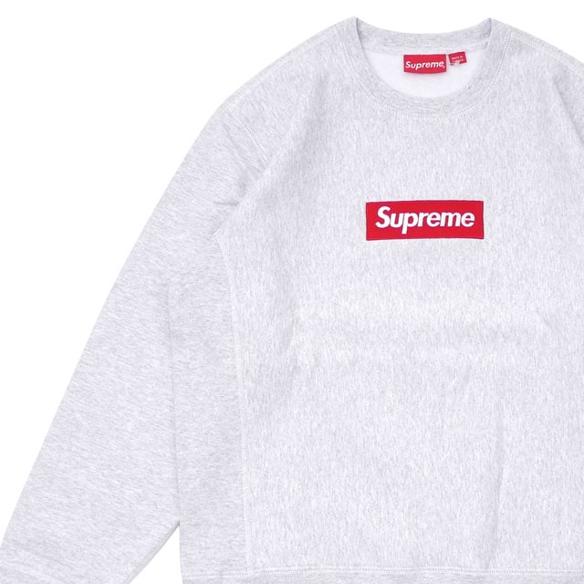 supremeグレー スウェット 数量限定特別価格】 シュプリーム SUPREME Box Logo Crewneck ボックス