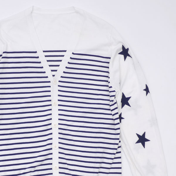[ָݥ5ܥڡ!!] ˥ե२ڥ uniform experiment Star Border Cardigan ǥ WHITE ۥ磻  3 š 334000030530