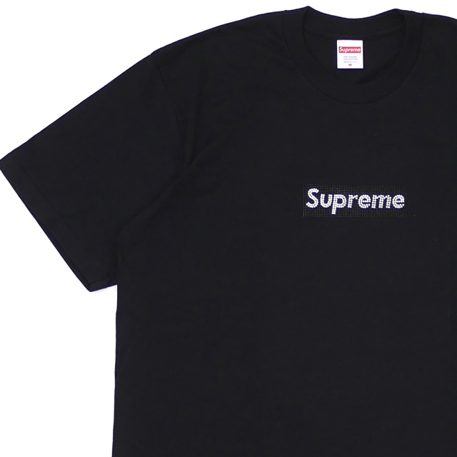 �ڲ��ʸ�ľ���ޤ����� ���� ����ץ꡼�� SUPREME 25th Anniversary Swarovski Box Logo Tee �ܥå������� T����� BLACK ��� 200008181041