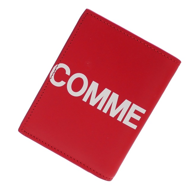 COMME des GARÇONS レッドケース COMME des GARCONS 二つ折り ZIPウォレット Reversed Hem レッド