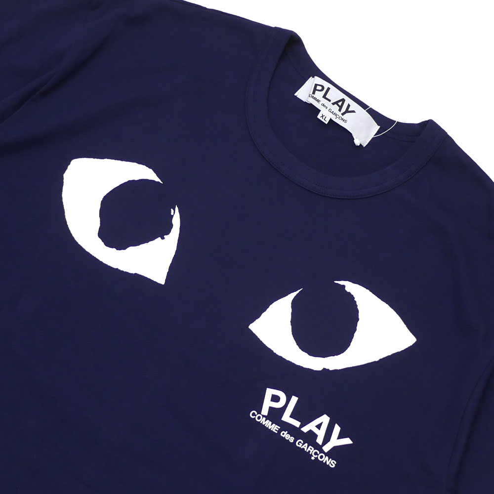 PLAY COMME des GARCONS Tシャツ　ネイビー コムデギャルソン プレイ(Play) ワンポイントゴールド Heart T