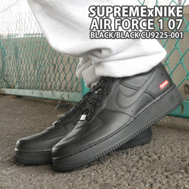 [���ָ���ݥ����5�ܥ����ڡ�����!!] ���� ����ץ꡼�� SUPREME x �ʥ��� NIKE AIR FORCE 1 LOW �����ե�����1 BLACK/BLACK CU9225-001 ���
