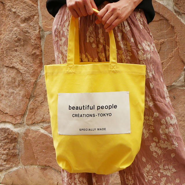 [ָݥ5ܥڡ!!]  ӥ塼ƥեԡץ beautiful people ľŹ ͡ॿȡ Хå TOTE BAG lemon  ǥ