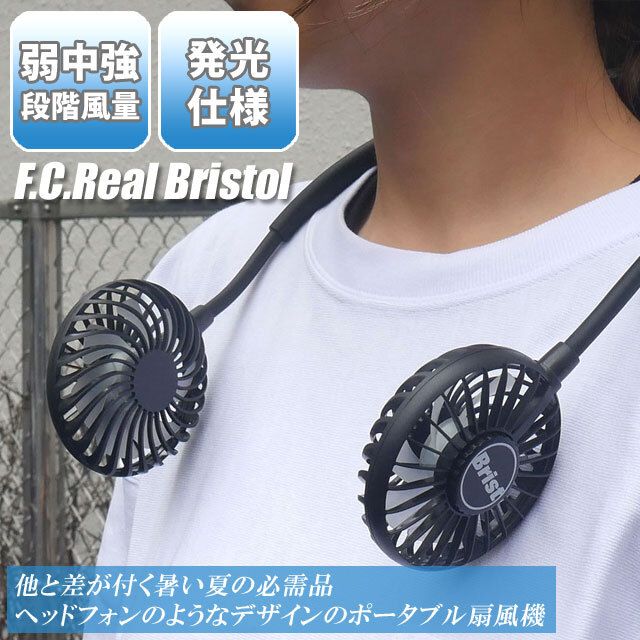 [ָݥ5ܥڡ!!]  եӡ F.C.R.B. NECK FAN ͥåե ݡ֥ BLACK ֥å F.C.Real Bristol ե쥢֥ꥹȥ