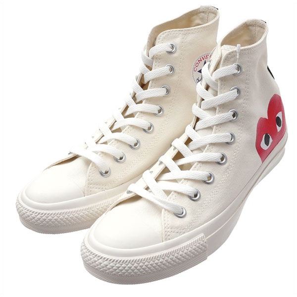 [���ָ���ݥ����5�ܥ����ڡ�����!!] ���� �ץ쥤 ����ǥ���륽�� PLAY COMME des GARCONS x ����С��� CONVERSE ALL STAR HI PCDG �����륹���� ���ˡ����� WHITE �ۥ磻�� �� ��� ��ǥ����� ����
