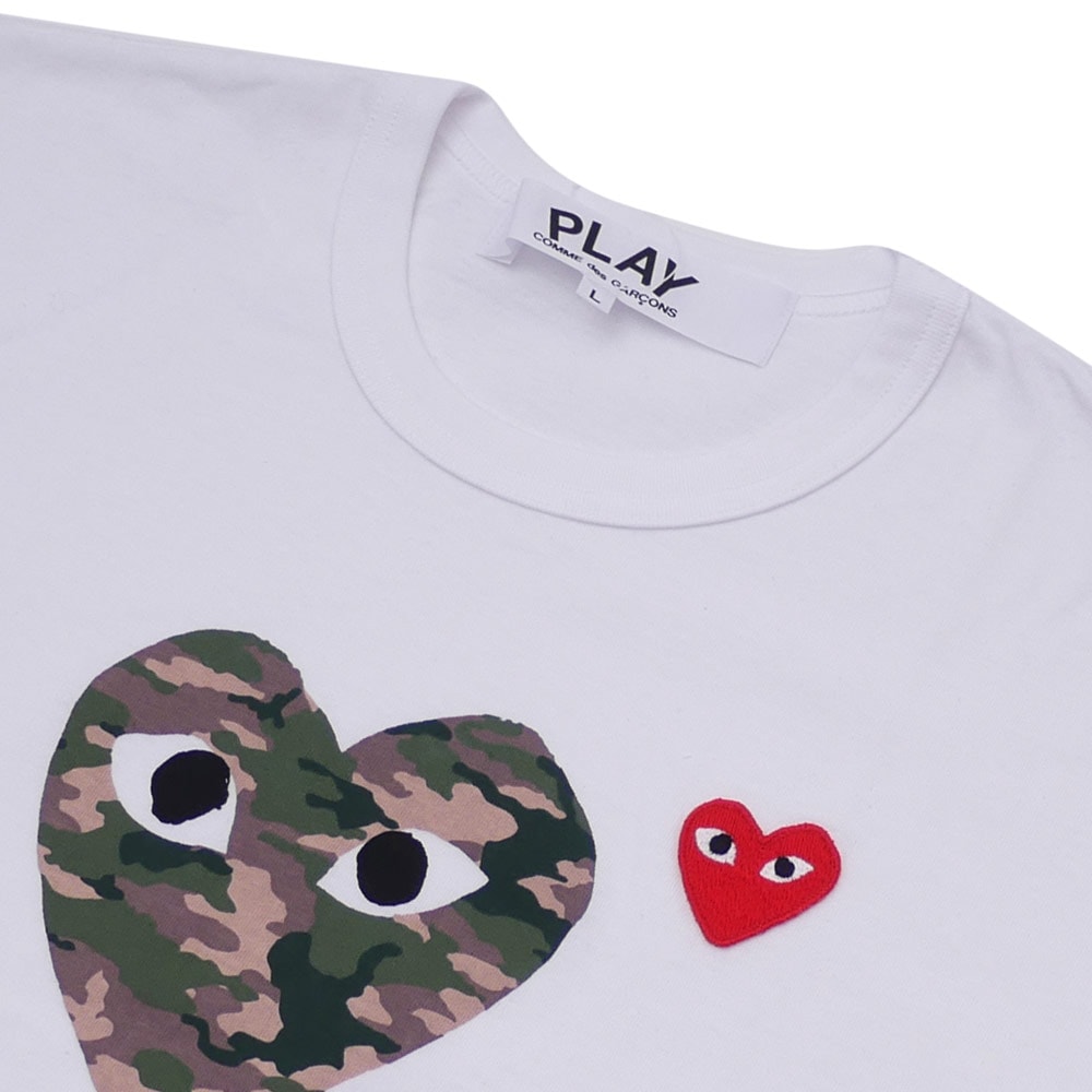 PLAY COMME des GARÇONS カモフラージュハートTシャツ L