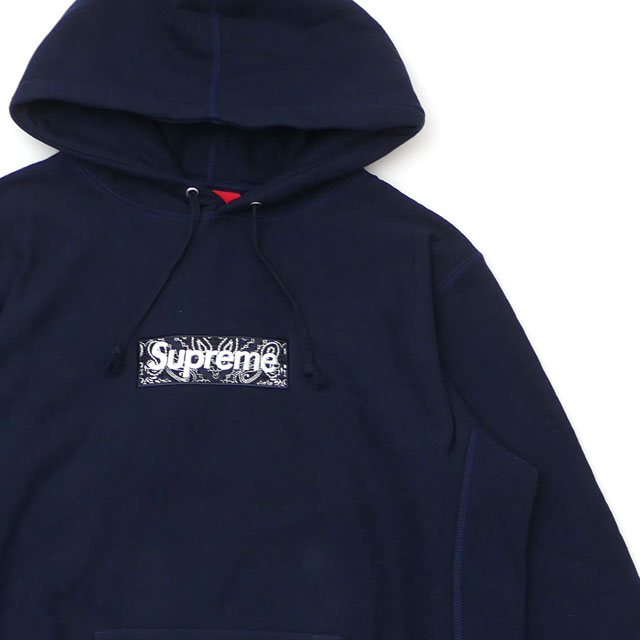 ڴָ̲ʡ  ץ꡼ Supreme 19FW Bandana Box Logo Hooded Sweatshirt Х ܥå աǥ å ѡ NAVY ͥӡ  M š 2019FW 111001488047