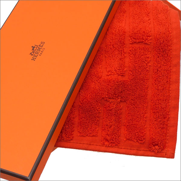 [ָݥ5ܥڡ!!]  ᥹ HERMES LABYRINTHE HAND TOWEL ϥɥ ORANGE 290-004343-038