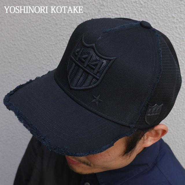 ヨシノリコタケ 伊勢丹 限定 黒 ブラック スパンコール 444 キャップ ヨシノリコタケ 帽子 444 ブラック×シルバー スパンコール
