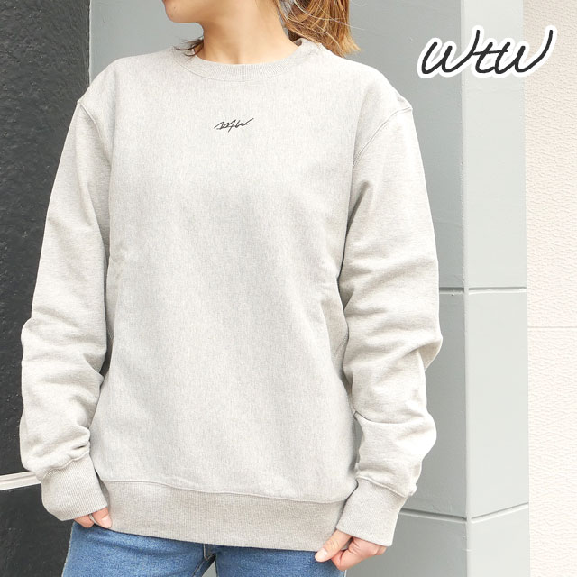 すぐにお届け♪ wtw スクエアロゴ入り スウェットシャツ A'GAM/9×.kom『WaiKei/ワイケイ』Piping star logo sweatshirts