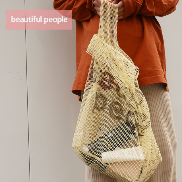 [ָݥ5ܥڡ!!]  ӥ塼ƥեԡץ beautiful people stopper sheet logo print bag ޥ륷Хå ȡȥХå YELLOW   ǥ