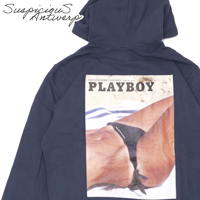 ڿ̸̲ʡ  ԥ ȥ SuspiciouS Antwerp Playboy June '62 Hoodie ѡ NAVY ͥӡ  ˥å