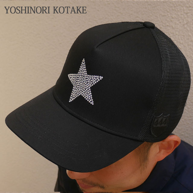 [ָݥ5ܥڡ!!]  襷Υꥳ YOSHINORI KOTAKE x Сˡ ˥塼衼 BARNEYS NEWYORK BLACK LINE RHINESTONE STAR MESH CAP BLACK ֥å 