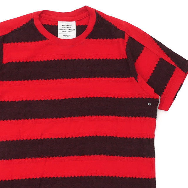 [���ָ���ݥ����5�ܥ����ڡ�����!!] ��������ߥƥå� WHIZ LIMITED BORDER TEE RED ��å� ��� M������ ����š� 104003393043