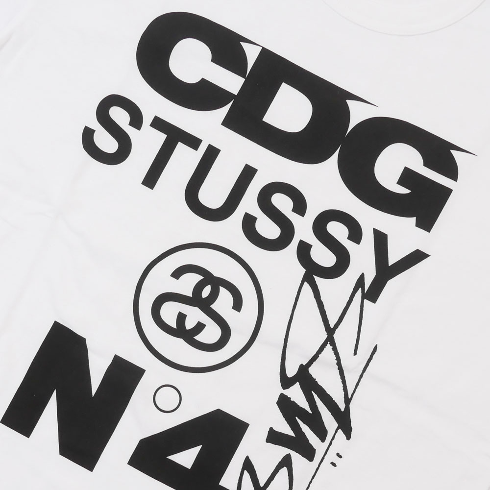 CDG x STUSSY★No.4 Tシャツ★コムデギャルソン ステューシー Comme des Garcons x Stussy - Black Logo Print T-Shirt – eluXive