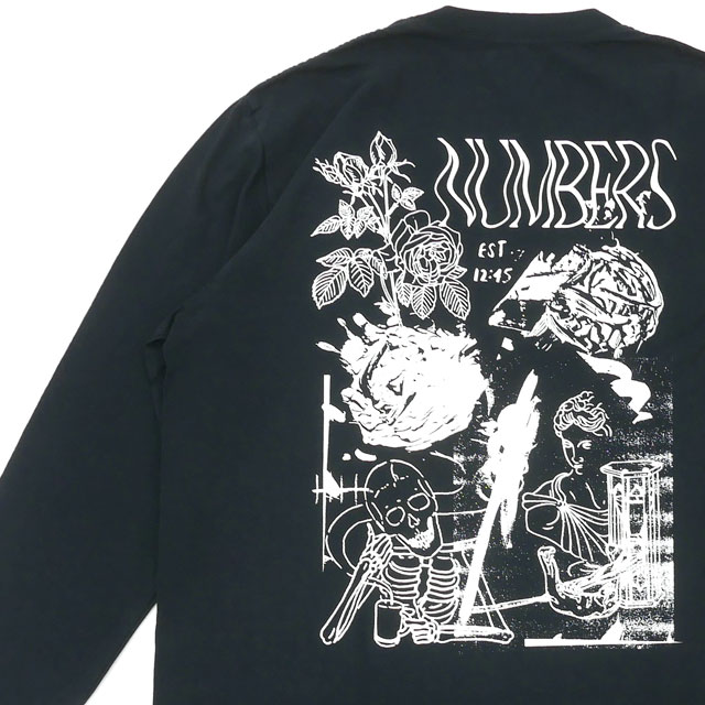 [���ָ���ݥ����5�ܥ����ڡ�����!!] ���� �ʥ�С��� Numbers COLLAGE-L/S T-SHIRT ĹµT����� BLACK �֥�å� ���