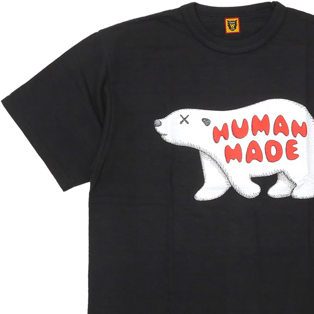 [ָݥ5ܥڡ!!]  ҥ塼ޥᥤ HUMAN MADE x  KAWS #7 T-SHIRT T BLACK ֥å  