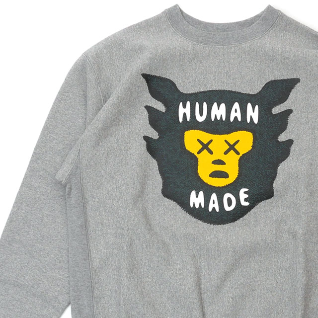 [ָݥ5ܥڡ!!]  ҥ塼ޥᥤ HUMAN MADE x  KAWS #1 SWEATSHIRT å GRAY 졼  