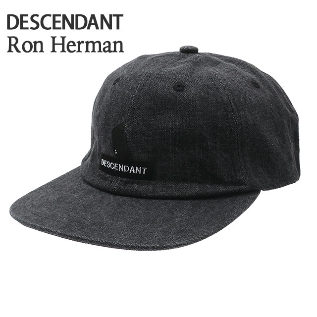 [ָݥ5ܥڡ!!]  ϡޥ Ron Herman x ǥ DESCENDANT Denim Cap å BLACK ֥å   212DS-HT01RS