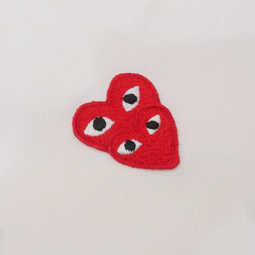 プレイ・コムデギャルソン　ダブルレッドハートジップアップフーディー PLAY COMME des GARCONS プレイ コムデギャルソン レッドハート