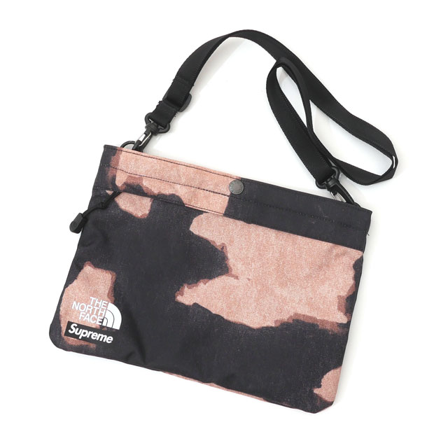 [期間限定ポイント5倍キャンペーン中!!] 新品 シュプリーム SUPREME x ザ ノースフェイス THE NORTH FACE Bleached  Denim Print Shoulder Bag ショルダーバッグ BLACK ブラック 黒 メンズ レディース-Cliff Edge