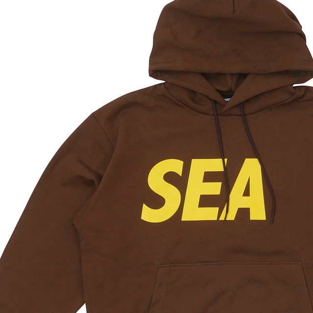 [ָݥ5ܥڡ!!]  󥷡 WIND AND SEA SEA HOODIE ѡ BROWNxYELLOW ֥饦   