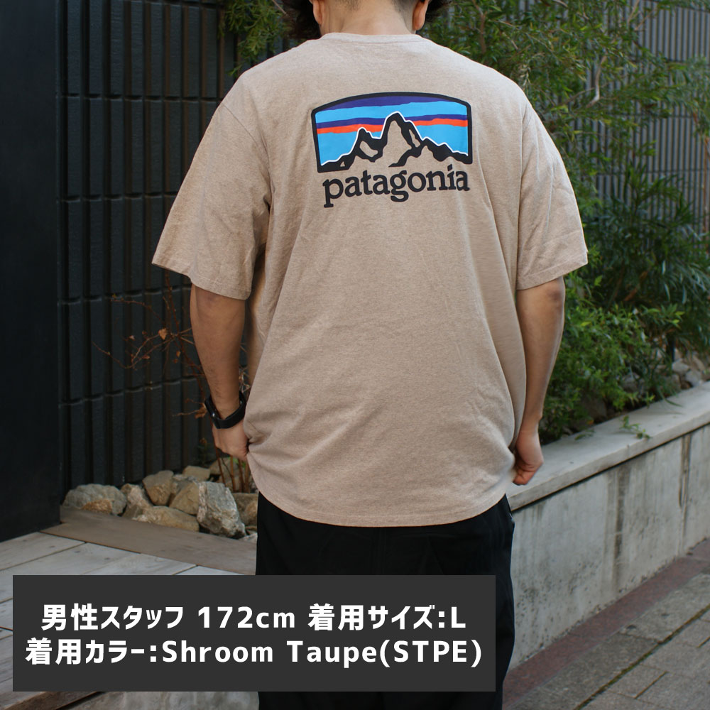 新品 パタゴニア Patagonia M S Fitz Roy Horizons Responsibili Tee フィッツロイ ホライゾンズ レスポンシビリ Tシャツ メンズ レディース アウトドア キャンプ 新作 Cliff Edge