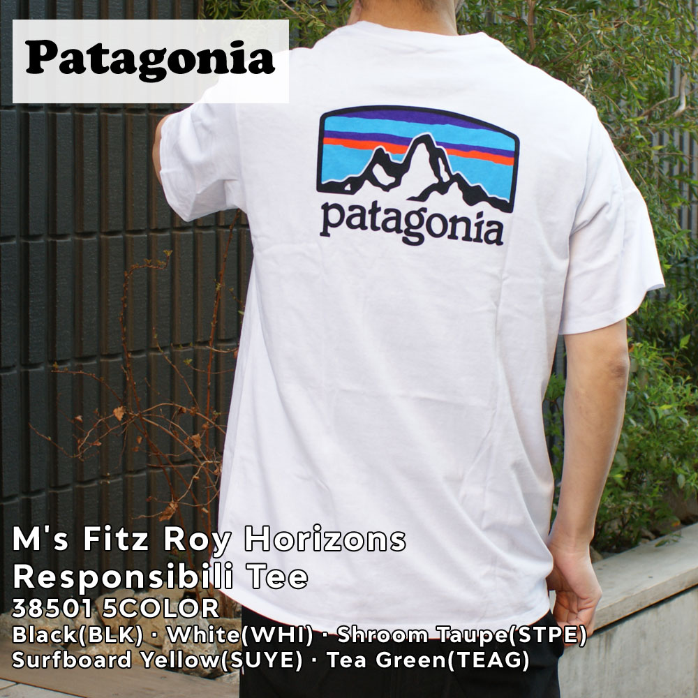 訳あり　patagonia Tシャツ Ms Fitz Roy Horizons Responsibili-Tee ロゴT ホワイト　Mサイズ パタゴニア 期間限定ポイント5倍キャンペーン中!!] 新品 パタゴニア
