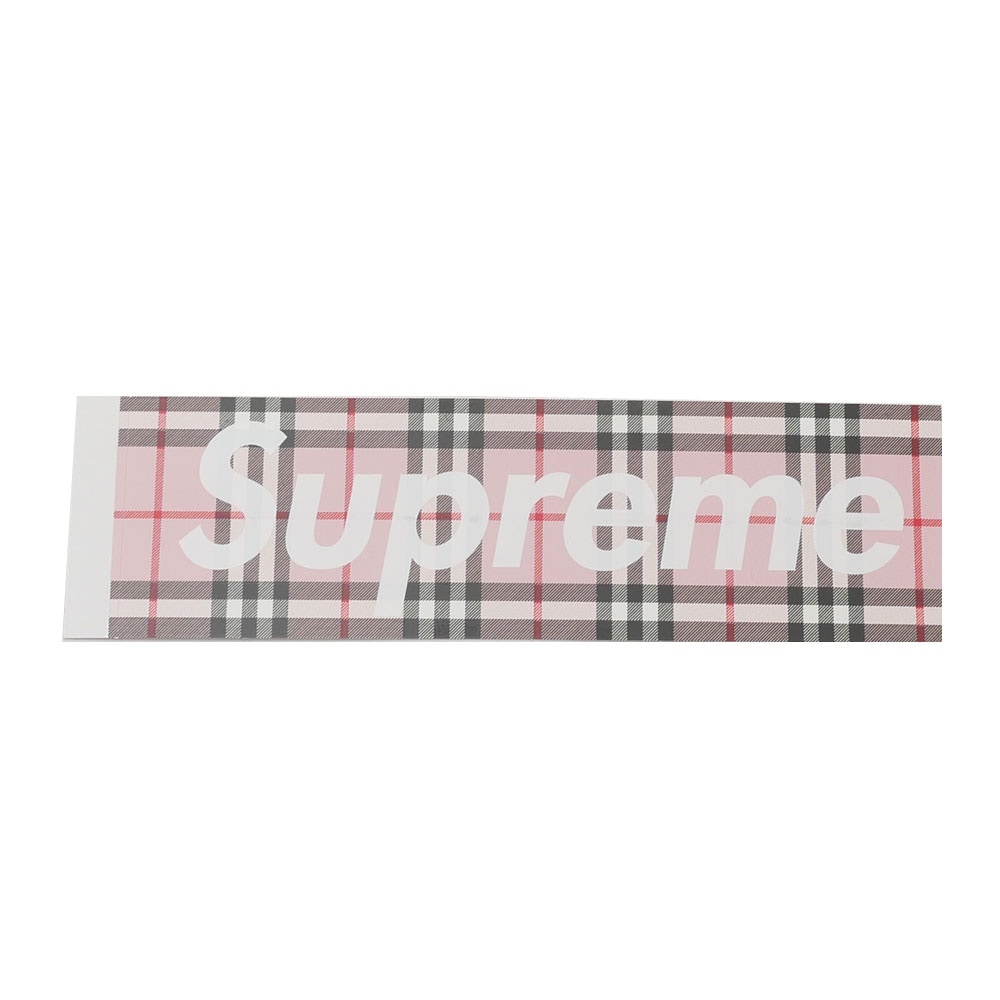 supremeステッカー　激レア　廃盤　バーバリー　限定　シール SUPREME SS22 BURBERRY BOX LOGO STICKER SET OF 2 BEIGE PINK