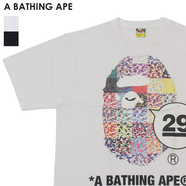[���ָ���ݥ����5�ܥ����ڡ�����!!] ���� ������ A BATHING APE 29TH ANNIVERSARY APE HEAD TEE T����� ��� ���� 1I20-110-005
