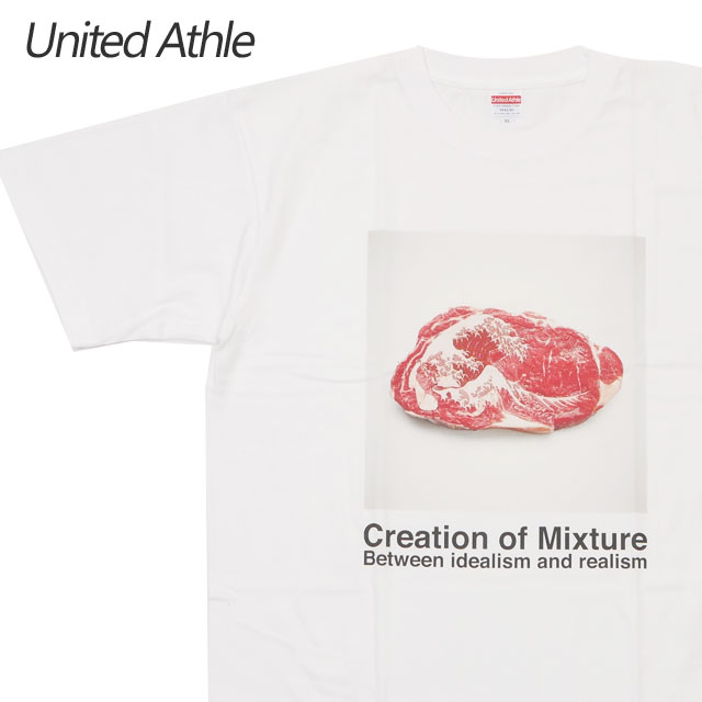 [ָݥ5ܥڡ!!]  ʥƥåɥ UnitedAthle x Shusaku Takaoka Ⲭ 6.2oz. Premium T-shirt /BEEF T WHITE ۥ磻   