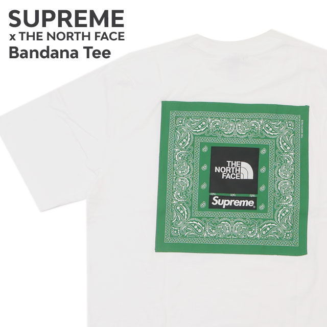 [���ָ���ݥ����5�ܥ����ڡ�����!!] ���� ����ץ꡼�� SUPREME x �� �Ρ����ե����� THE NORTH FACE Bandana Tee T����� WHITE �ۥ磻�� �� ��� ����