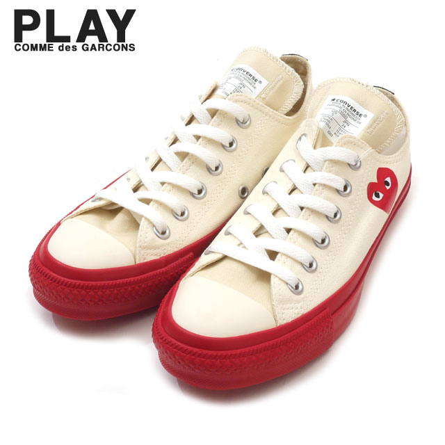 [���ָ���ݥ����5�ܥ����ڡ�����!!] ���� �ץ쥤 ����ǥ���륽�� PLAY COMME des GARCONS x ����С��� CONVERSE ALL STAR OX PCDG �����륹���� ���ˡ����� WHITE �ۥ磻�� �� ��� ��ǥ����� ����