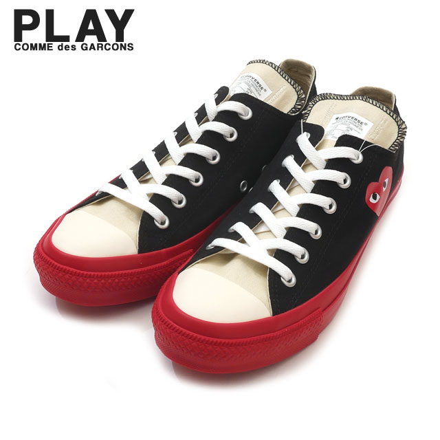 [���ָ���ݥ����5�ܥ����ڡ�����!!] ���� �ץ쥤 ����ǥ���륽�� PLAY COMME des GARCONS x ����С��� CONVERSE ALL STAR OX PCDG �����륹���� ���ˡ����� BLACK �֥�å� �� ��� ��ǥ����� ����