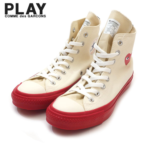 [���ָ���ݥ����5�ܥ����ڡ�����!!] ���� �ץ쥤 ����ǥ���륽�� PLAY COMME des GARCONS x ����С��� CONVERSE ALL STAR HI PCDG �����륹���� ���ˡ����� WHITE �ۥ磻�� �� ��� ��ǥ����� ����