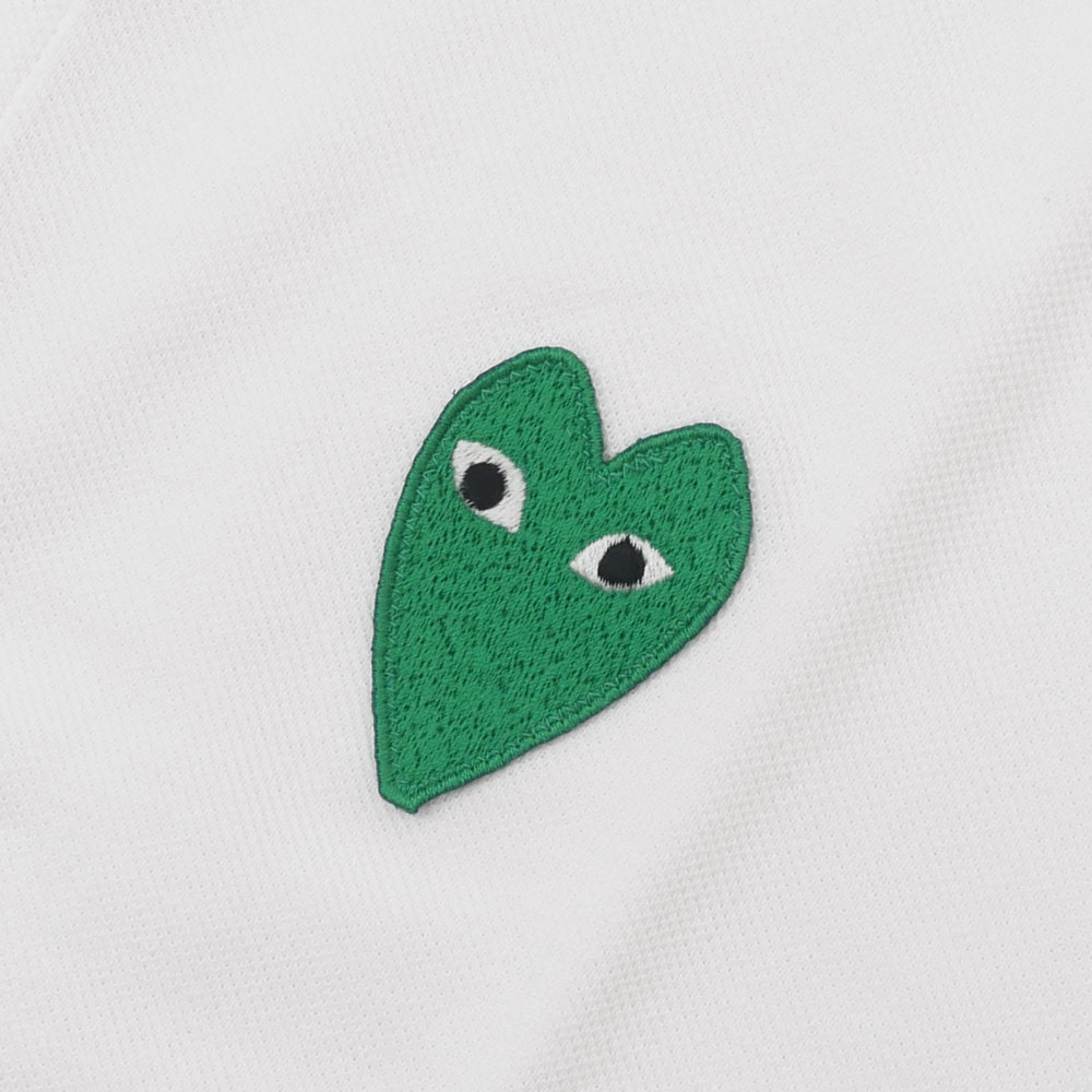 あ*お様 5679プレイコムデギャルソン AD2010 同色パッチ半袖鹿の子ポロ 旧作処分セール！ PLAY COMME des GARCONS プレイ