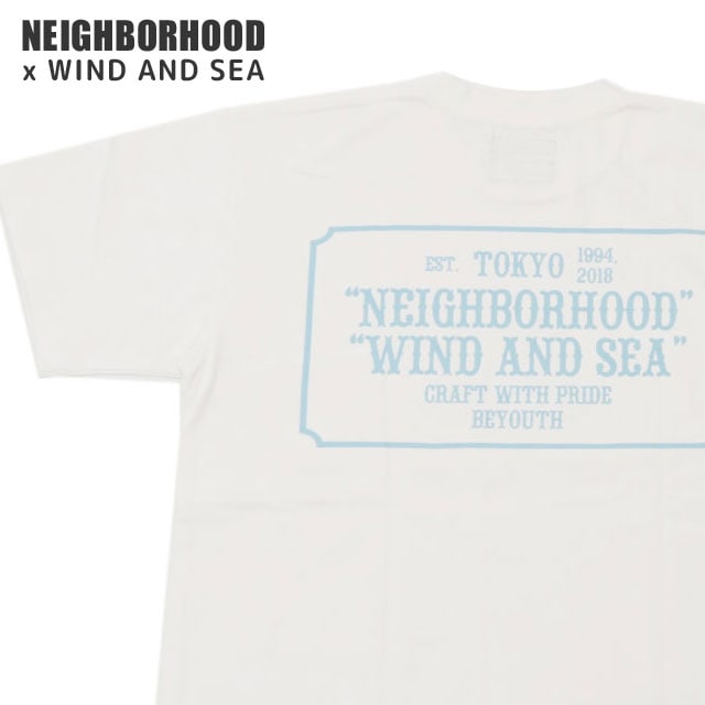 [ָݥ5ܥڡ!!]  ͥСեå NEIGHBORHOOD x 󥷡 WIND AND SEA NHWDS-2/C-TEE.SS T WHITE ۥ磻    221FRWSN-STM02S