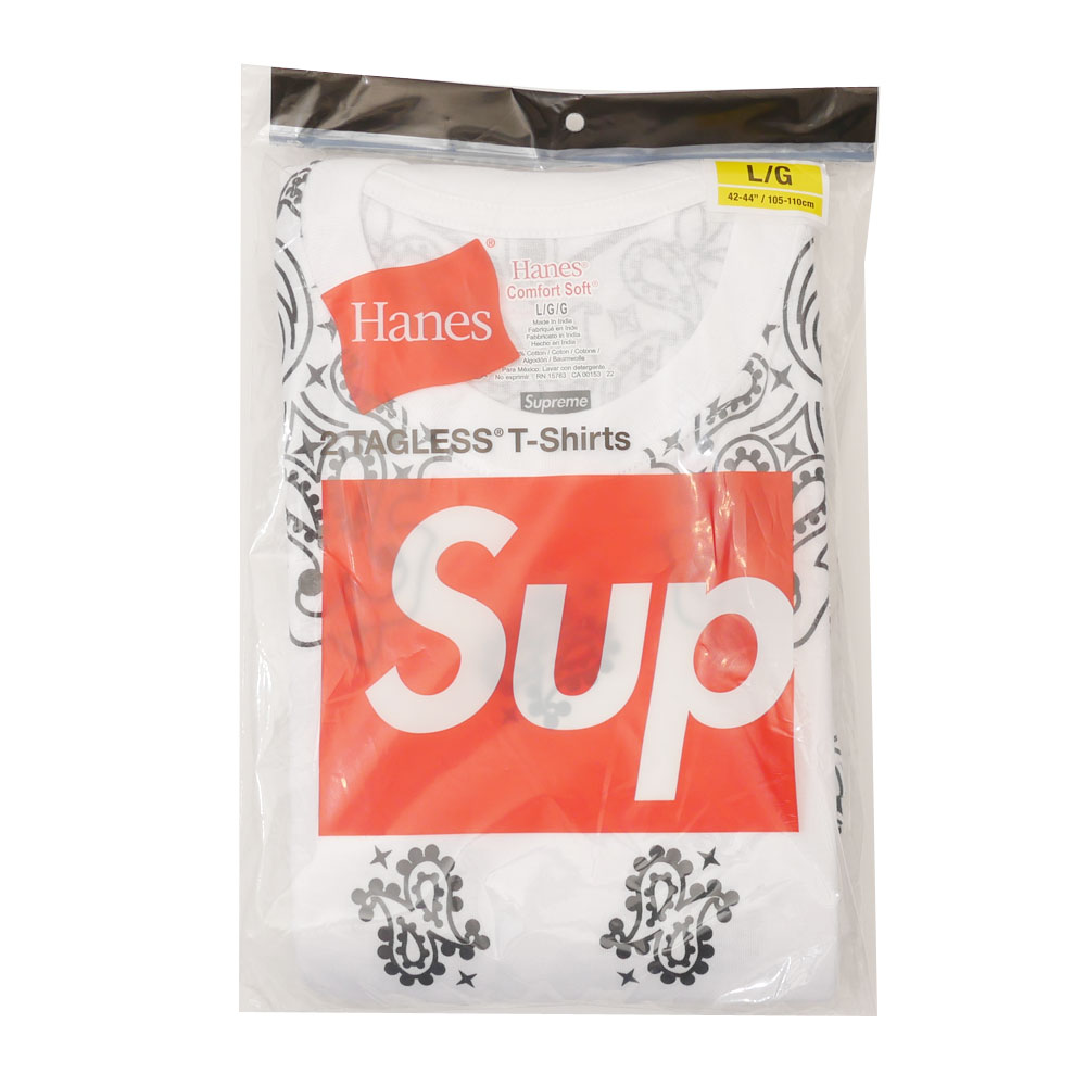 Supreme Hanes Bandana Tagless Tees(2 Pack)ヘインズTシャツ Supreme/Hanes Bandana Tagless Tees (2 Pack) - UG.SHAFT