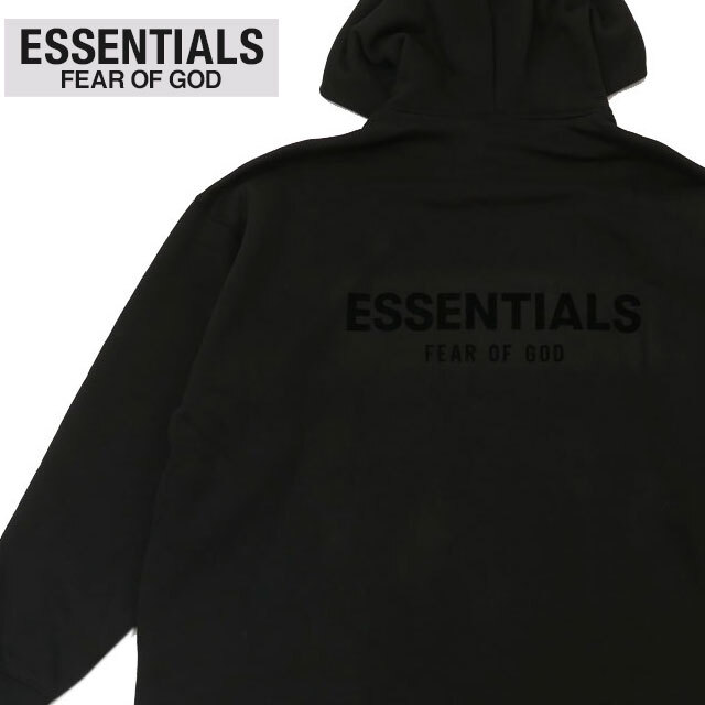 [���ָ���ݥ����5�ܥ����ڡ�����!!] ���� ���å��󥷥�륺 ESSENTIALS RELAX HOODIE �ѡ����� BLACK �֥�å� �� ��� ���� �ե������֥��å� FEAR OF GOD FOG