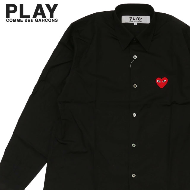 �ڲ��ʸ�ľ���ޤ����� ���� �ץ쥤 ����ǥ���륽�� PLAY COMME des GARCONS Red Heart L/S Shirt Ĺµ����� BLACK �֥�å� �� ���