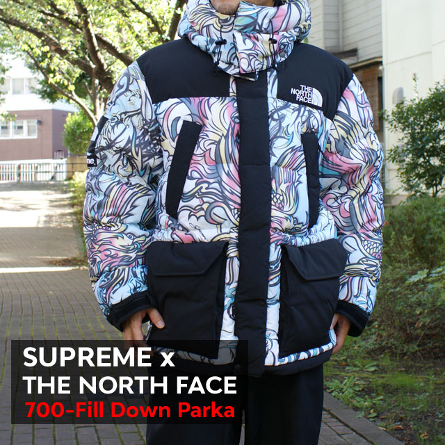 ڴָ̲ʡ  ץ꡼ SUPREME x  Ρե THE NORTH FACE 700-Fill Down Parka  㥱å MULTICOLOR DRAGON  