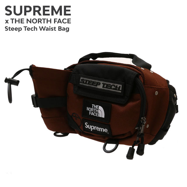 [ָݥ5ܥڡ!!]  ץ꡼ SUPREME x  Ρե THE NORTH FACE Steep Tech Waist Bag ȥХå BROWN ֥饦   ǥ 