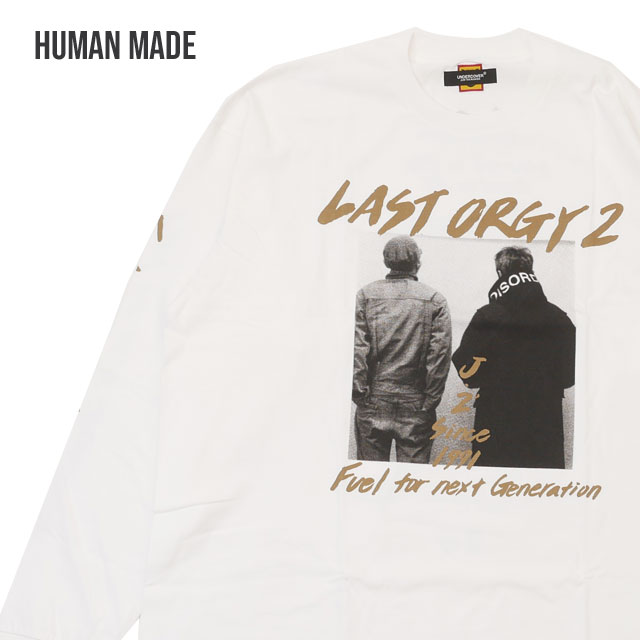 [ָݥ5ܥڡ!!]  ҥ塼ޥᥤ HUMAN MADE x С UNDERCOVER LAST ORGY 2 饹ȥ2 L/S T-SHIRT ĹµT WHITE ۥ磻    NOWHERE Ρ
