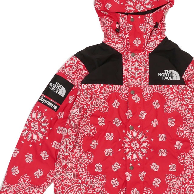 ڴָ̲ʡ  ץ꡼ Supreme x Ρե THE NORTH FACE 14FW Bandana Mountain Parka Jacket Х ڥ꡼ RED å  S š 2014FW