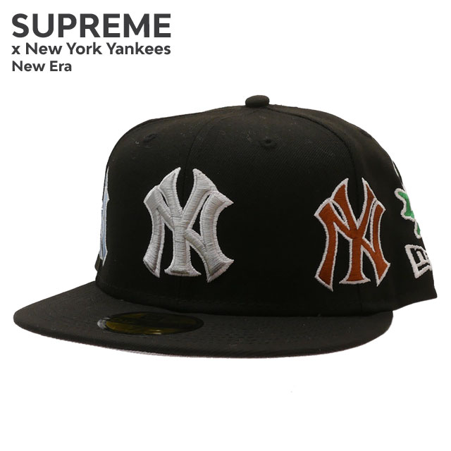 [期間限定ポイント5倍キャンペーン中!!] 新品 シュプリーム SUPREME x ニューヨーク・ヤンキース New York Yankees  Kanji New Era ニューエラ キャップ BLACK ブラック 黒 メンズ 新作-Cliff Edge