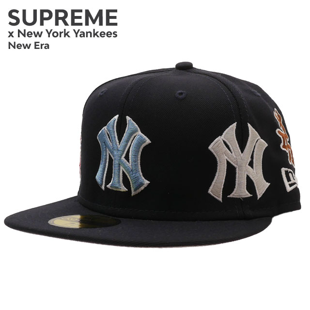 [期間限定ポイント5倍キャンペーン中!!] 新品 シュプリーム SUPREME x ニューヨーク・ヤンキース New York Yankees  Kanji New Era ニューエラ キャップ NAVY ネイビー 紺 メンズ 新作-Cliff Edge