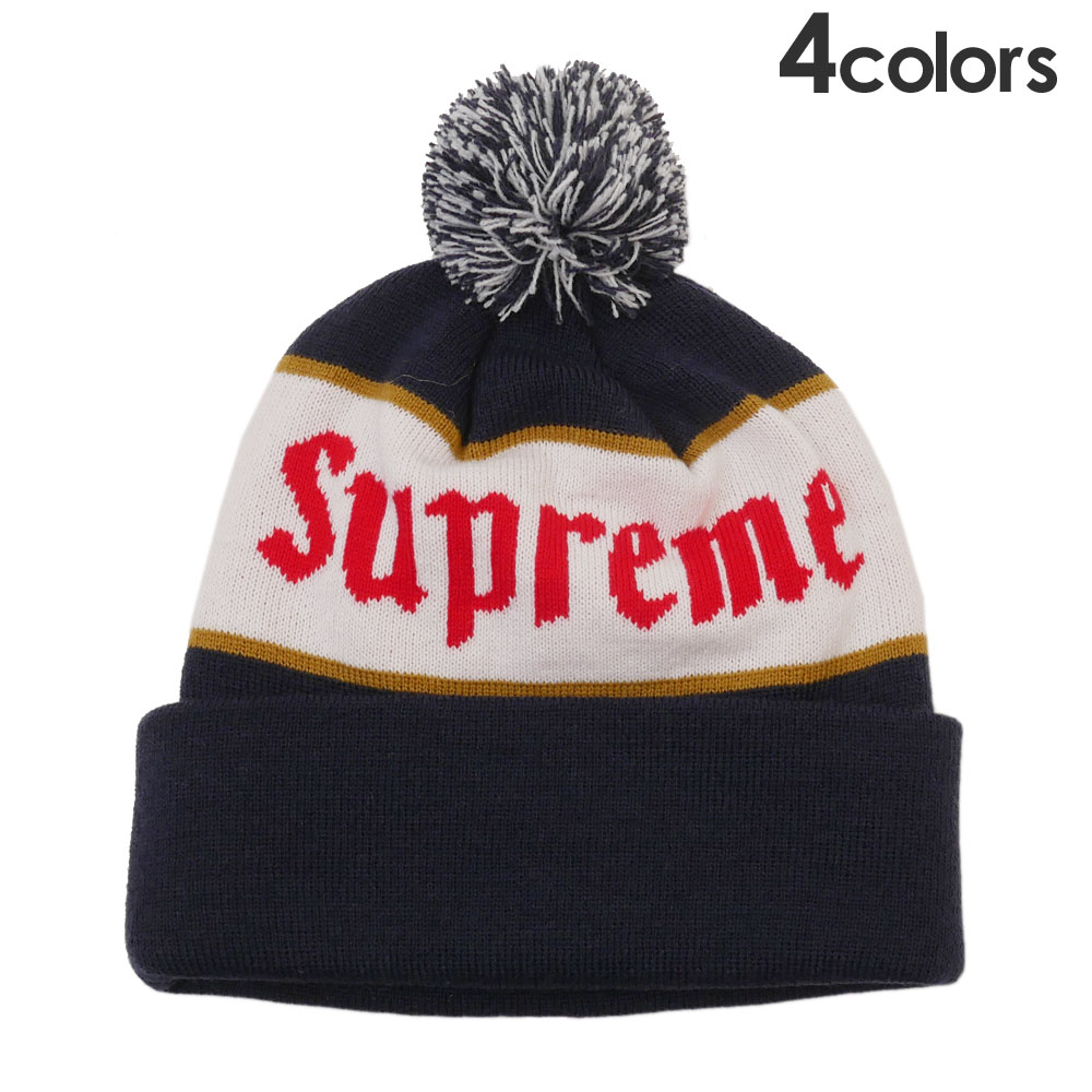 supreme alpine Beanie black ボンボンニット帽