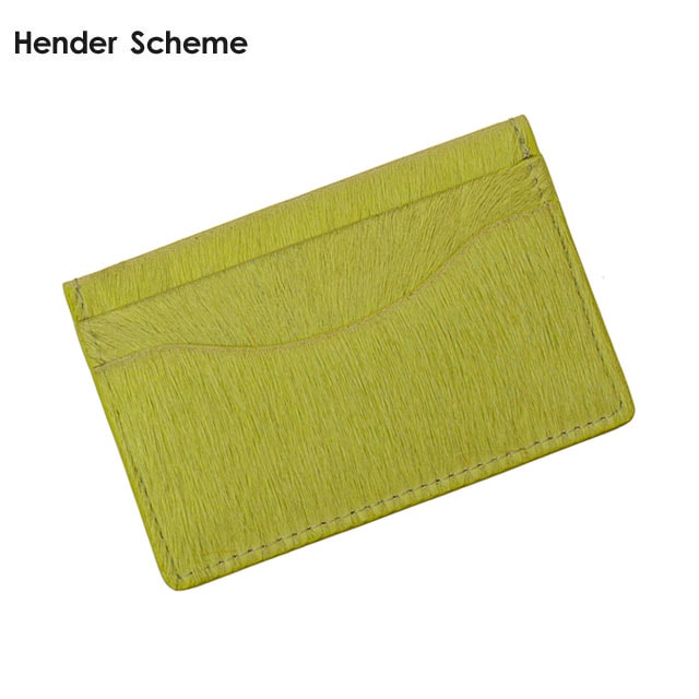 �ڿ��̸������̲��ʡ� ���� ��������������� Hender Scheme Hairy Cardholder �����ɥ����� LIME GREEN ���꡼�� �� ��� ��ǥ����� ����