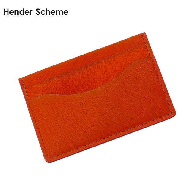 �ڿ��̸������̲��ʡ� ���� ��������������� Hender Scheme Hairy Cardholder �����ɥ����� ORANGE ����� ��� ��ǥ����� ����